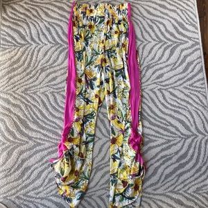Free people silk sunflower joggers Xs
